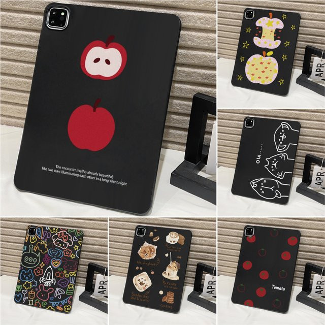 Schwarze Cartoon-Blumen Tablet-Hülle für Samsung Galaxy Tab S9 Ultra S8 S7 S6 Lite A9 Plus A8 A7 Lite in mattierter PC-Ausführung - Bild 1