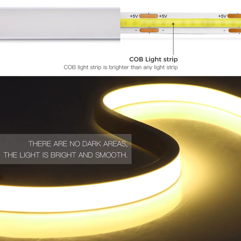 Lcamaw Küchen-Neonlicht USB-LED-Leuchte mit COB-Streifen aus Silikon, Warmweiß, mit PIR-Bewegungssensor für Unterschränke - Bild 2