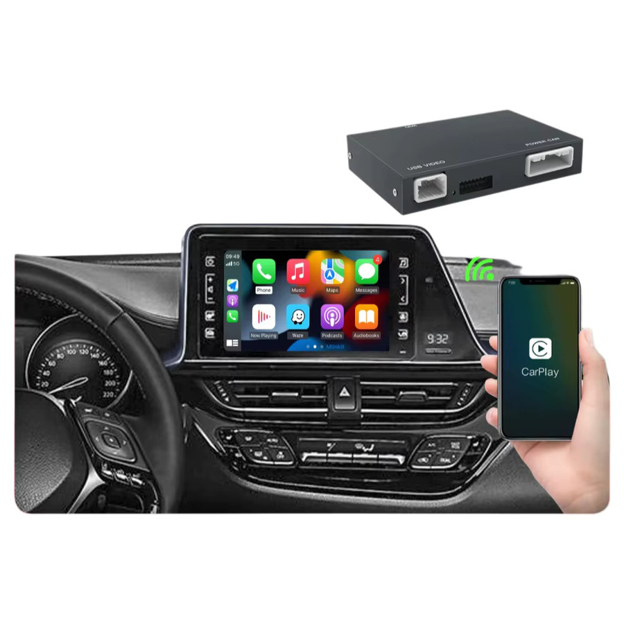 CARABC Kabelloses CarPlay und Android Auto Modul für Toyota C-HR, Corolla, Camry, Auris, Prius, RAV4, Avensis und Highlander in Schwarz - Bild 5