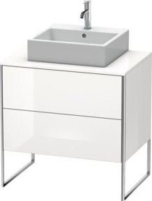 Duravit Waschtischunterschrank XSquare in Weiß Hochglanz mit 2 Auszügen, B: 80 cm, T: 54,8 cm, H: 77,8 cm - Bild 1