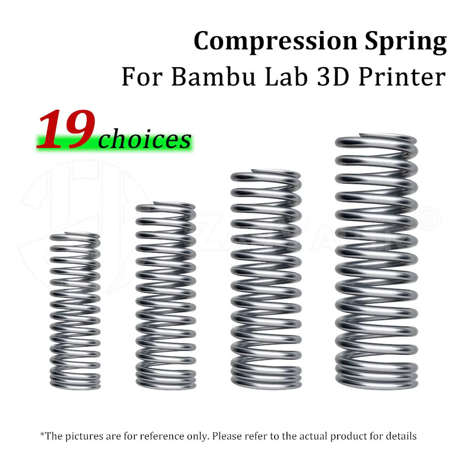 ZANYAPTR Druckfeder für Bambu Lab 3D-Drucker in Silber - Bild 1