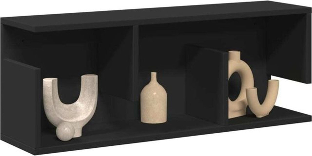 Moderner Wandschrank von Vidaxl aus Holzwerkstoff in Schwarz, B/H/T: 80 x 30 x 20 cm - Bild 1
