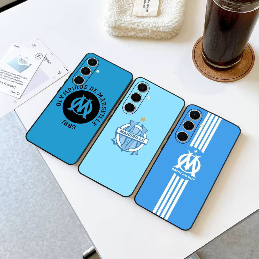 Handyhülle Olympique de Marseille für Samsung Galaxy S24 FE, S25 Ultra, S20 Lite, S21, S22, S23, S24 und S22 Ultra 5G in Blau - Bild 1
