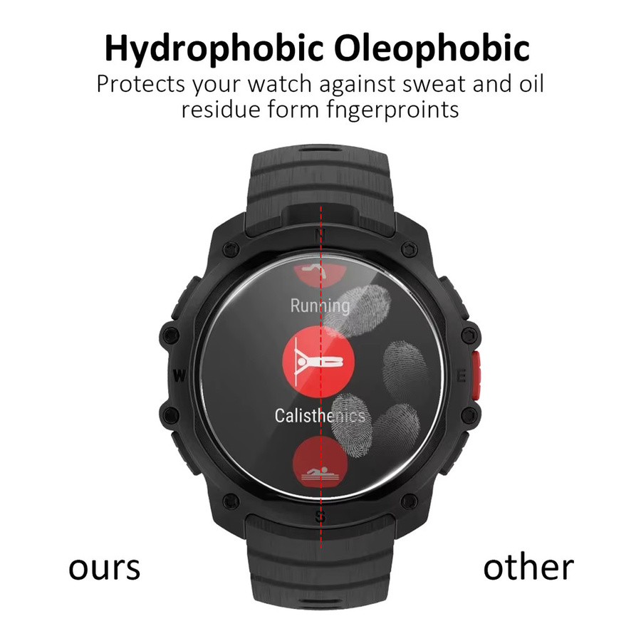 Polar Displayschutzfolie für Polar Series Smartwatch, Glas, Schwarz - Bild 6