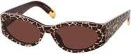 Jacquemus JAC 4 SUN Sonnenbrille, Cat-Eye, Kunststoff, Braun, Damen - Bild 1