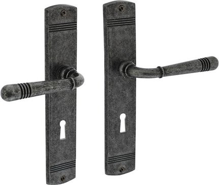 Intersteel Langschild-Garnitur Helena in Chrom, Farbe Silber/Grau, B/H: 23,5 x 4,5 cm, Dicke: 0,8 cm, BB 72 mm - Bild 1