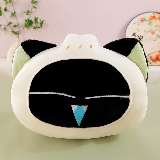 Luo Xiaohei Kissen schwarze Katze, Plüsch / Textil, 30cm - Bild 1
