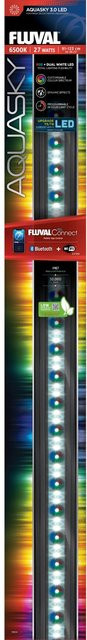 Fluval AquaSky Strip-LED 3.0 Beleuchtung in Schwarz mit 27 W, 63 LEDs und einer Breite von 91,4 - 122,8 cm - Bild 1