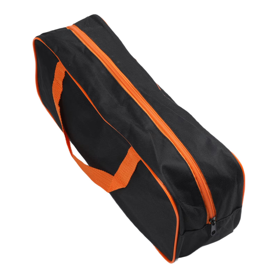 Vibratite Tragbare Werkzeugtasche aus Oxford-Gewebe mit Kettenverschluss und Griff, Schwarz, B/T/H: 37,5 x 14,5 x 11,0 cm - Bild 4