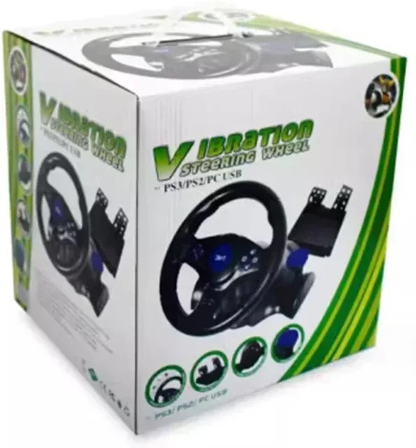 YunlinLi Rennspiel-Lenkrad in Schwarz kompatibel mit Nintendo Switch, Xbox, PlayStation und PC - Bild 1