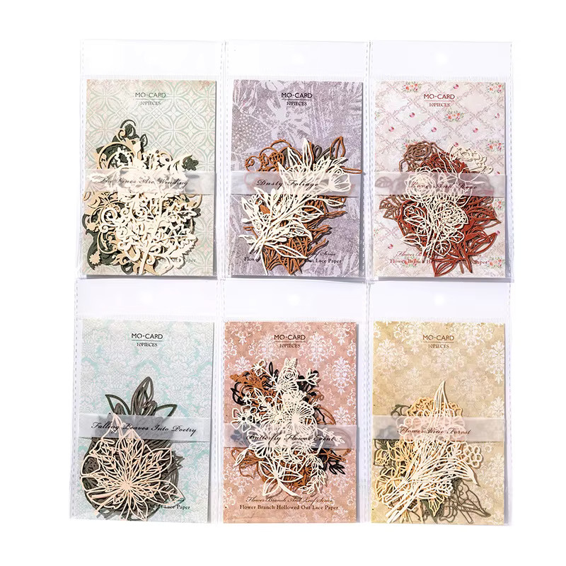 10 Stück Vintage Botanical Cut-Out Papers in Multicolour für dein Scrapbooking und Tagebuch - Bild 1