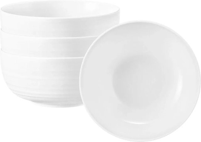 Seltmann Weiden Terra Müslischalen 4er Set Weiß und Braun Durchmesser: 15 cm - Bild 1