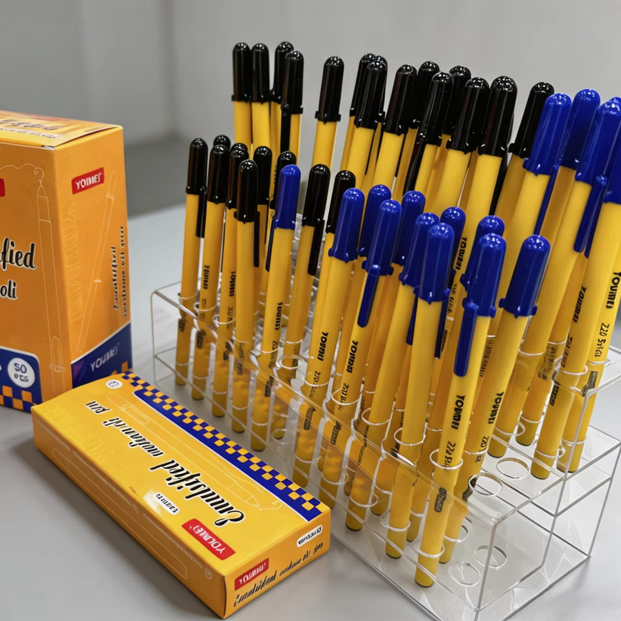12-teiliges CEESO Kugelschreiber-Set mit blauer ölbasierten Tinte, 0,7 mm Stiftstärke, Kunststoffgehäuse - Bild 2