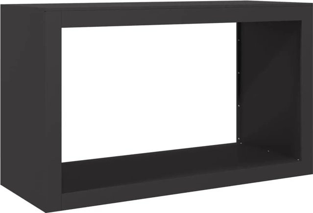 vidaXL Brennholzregal aus Metall in Schwarz, B/T/H: 100 x 40 x 60 cm - Bild 1