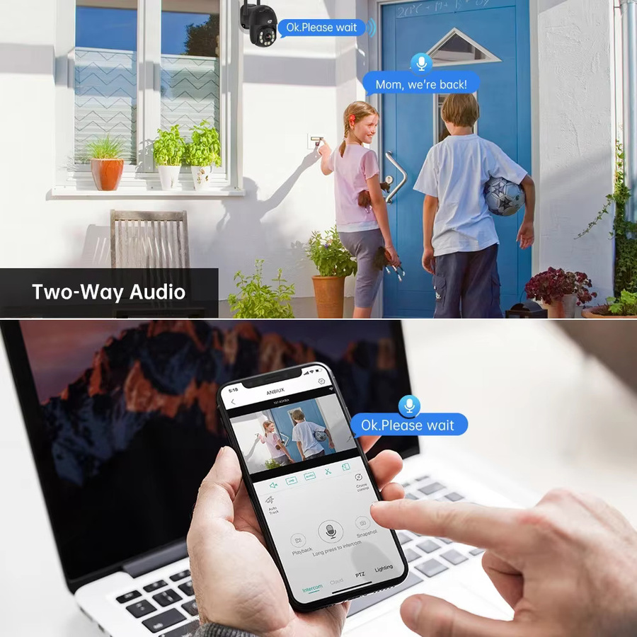 Zysecurity Outdoor Wifi Sicherheit Kamera mit 1080P Auflösung, AI Smart Auto Tracking, Speed Dome und IR Nachtsicht in Schwarz - Bild 5