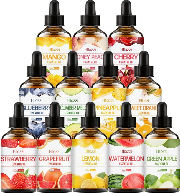 Hllozzi Ätherisches Öl Honey Peach aus der Fruit-Serie für Diffusor, Kerzen und Aromatherapie, 48 ml - Bild 1
