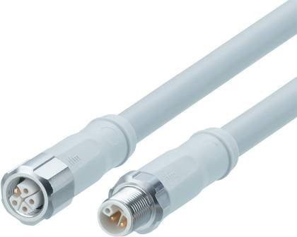 ifm electronic Verbindungsleitung EVF626, Stecker gerade, Buchse gerade, 5-polig, grau, Länge: 10 m - Bild 1