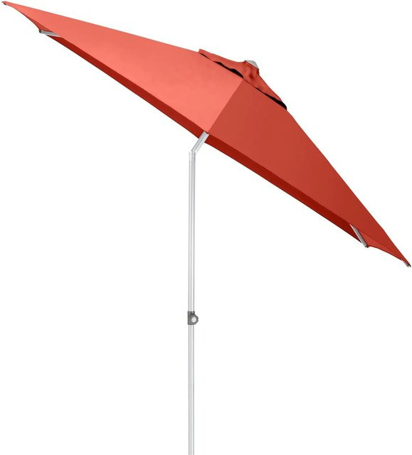 Kettler Marktschirm EASY PUSH mit UV 50+ Schutz, Farbe Terrakotta, Gestell Silber, Durchmesser: 230 cm, Höhe: 250 cm - Bild 1