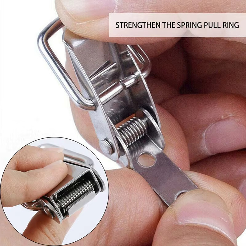 HUXUAN 4er-Set Vintage Mini-Schlösser aus Edelstahl in Silber mit Ente-Mund-Schnalle für Geschenkkisten und Koffer - Bild 2