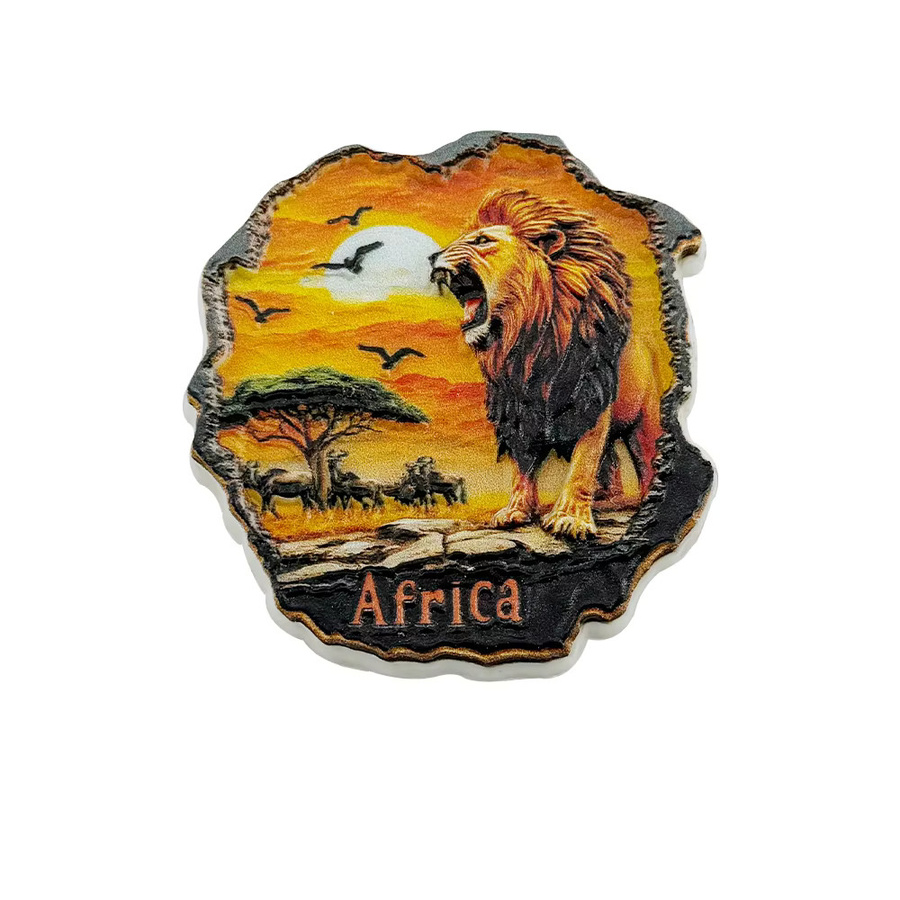 Afrikanischer Wildkönig 3D-Löwen-Kühlschrankmagnet in Multicolour als kreatives Reise-Souvenir für dein Heim oder Büro - Bild 5