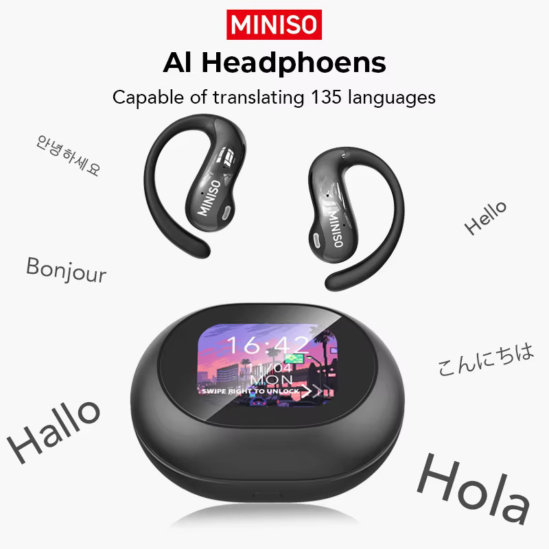 MINISO MS188 Bluetooth In-Ear Kopfhörer mit HD-Touchscreen und Mikrofon in Schwarz - Bild 6
