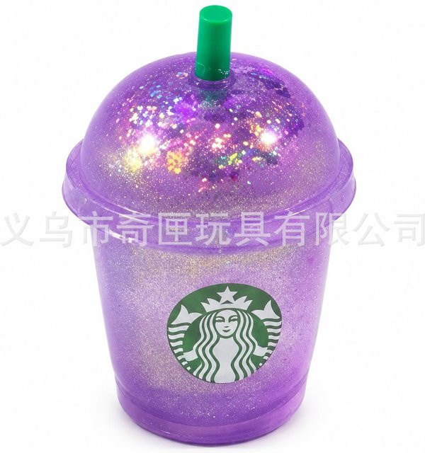KINWAY HORE Starbucks Milchtee Tasse Stressball, Squishy Spielzeug, violett - Bild 1