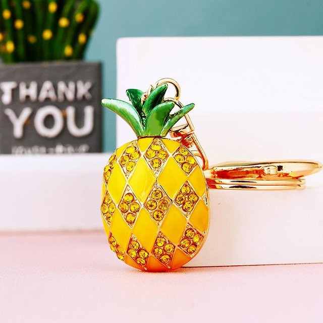 Ananas Anhänger, Kristall, Damen, Gold - Bild 1