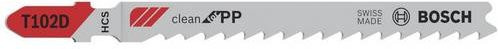 Bosch Stichsägeblatt T 102 D Clean for PP aus HCS für Kunststoff, 3er-Pack, Silber - Bild 1