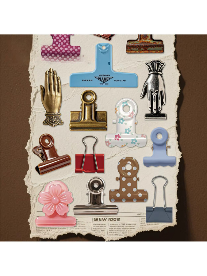 Vintage Landschaftsaufkleber im Clip-Design für DIY-Journaling und Scrapbooking, Mehrfarbig - Bild 4