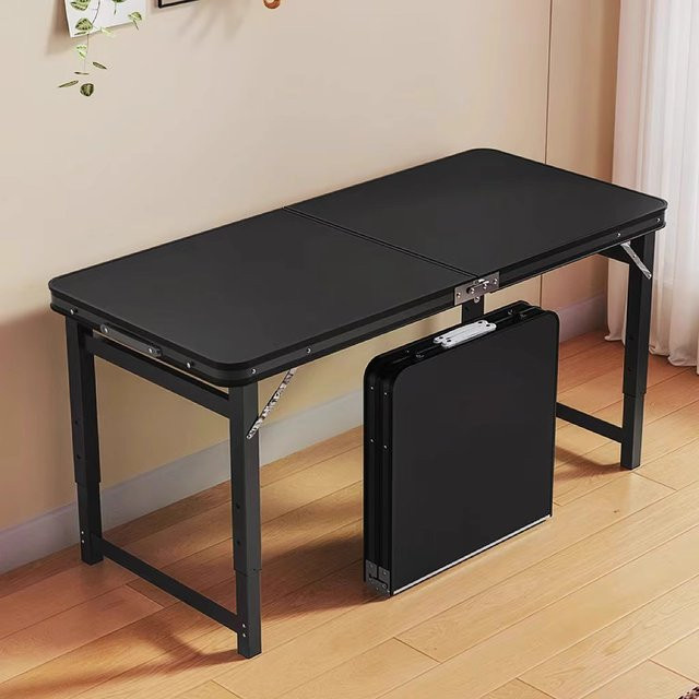 LIUSHADUOLA Klappbarer Outdoor-Tisch in Grau, Tragbarer Faltbarer Picknicktisch für Camping und Nachtmarkt, Größe S - Bild 1