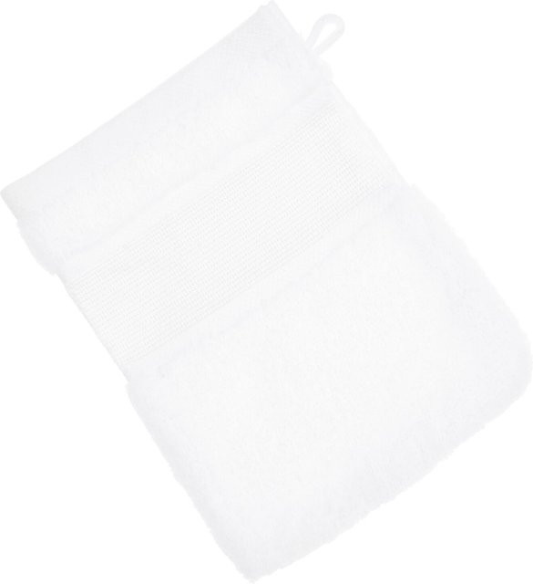 Rico Design Waschhandschuh aus Bio-Baumwolle in Weiß, GOTS-zertifiziert und flauschig - Bild 1