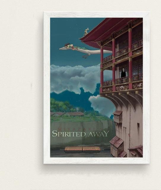 Chihiros Anime Film Poster Leinwandmalerei als Wandbild zur Dekoration für dein Wohnzimmer, Mehrfarbig, Breite: 50 cm, Höhe: 70 cm - Bild 1