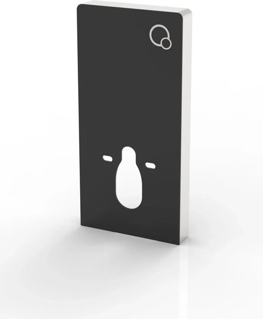 Glasdeals Sanitärmodul für Wand-WC inklusive Betätigungsplatte aus Schwarzglas - Bild 1