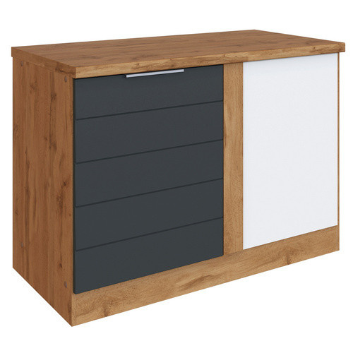 Eckunterschrank Faro von HELD MÖBEL in Grau aus Holzwerkstoff, B/H/T: 120 x 86 x 60 cm - Bild 2