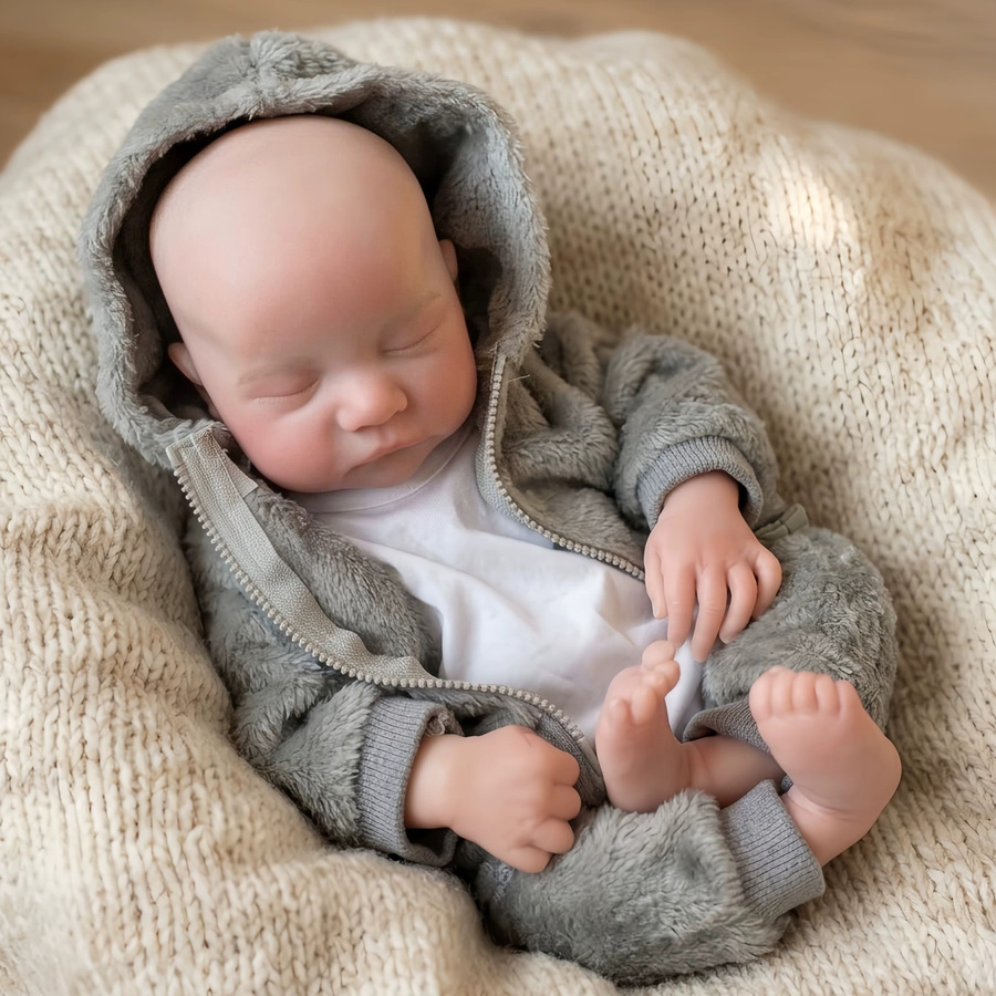 Reborn With Love, Reborn Puppe, Silikon, Grau - Bild 1