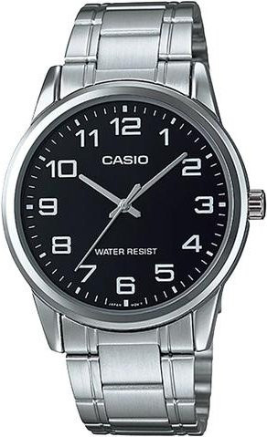 Casio Armbanduhr, Quarz, Edelstahl, Schwarz, Herren - Bild 1