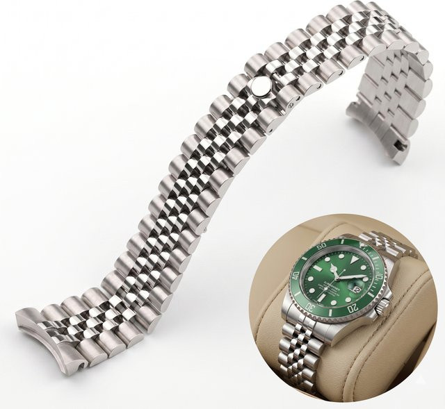 DUTRIEUX Uhrenarmband Edelstahl, 20 mm, silber, Unisex - Bild 1