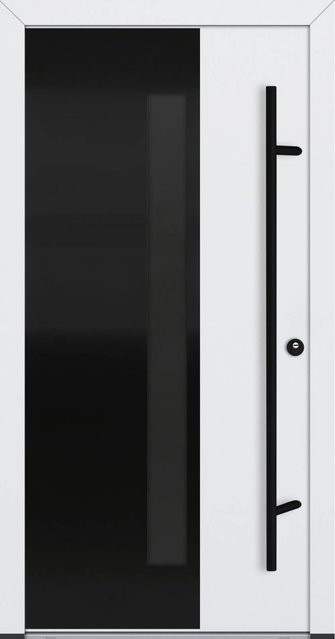 FM Türen Innenbeschläge Set Modell 66 Weiß Rechts aus Stahl B: 100 cm, H: 210 cm - Bild 1