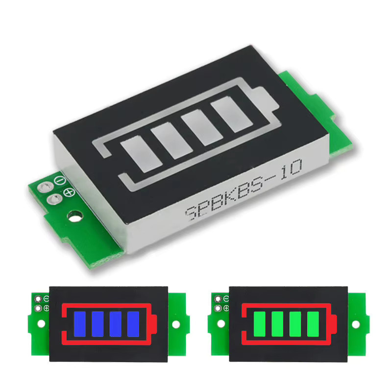 Si Tai&SH Lithium-Batterie Kapazität Anzeige Modul mit blauem und grünem Display für 3,7 V Li-Ion Akkus - Bild 3