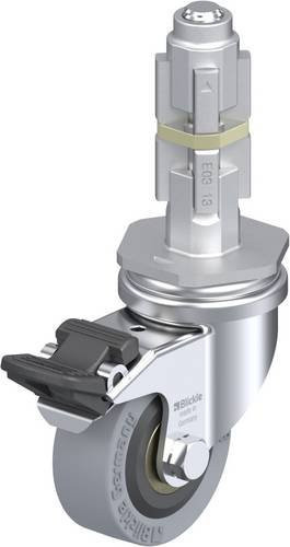 Blickle Lenkrolle LRA-VPA 50K-FI-E03 mit Feststeller, Rad-Durchmesser: 50 mm, Tragfähigkeit: 40 kg, Farbe: Grau/Schwarz/Silber - Bild 1