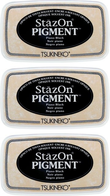 StazOn Pigment Stempelkissen Schwarz, 3er Set - Bild 1