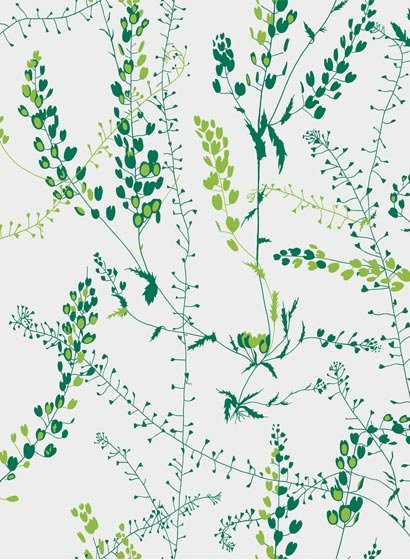 Boråstapeter Tapete Bladranker 1787 in Grün mit floralem Skandinavien-Design aus Vlies - Bild 1