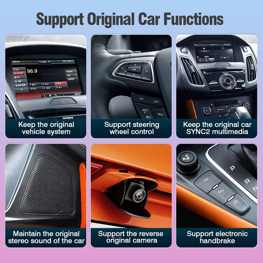 AUTOTOP Kabelloser Apple CarPlay und Android Auto Decoder für Ford SYNC 2 mit AirPlay, MirrorLink und Bluetooth zur Nachrüstung für Focus, Kuga, Mondeo, C-Max, S-Max, Galaxy, Mustang, Edge und Explorer - Bild 5