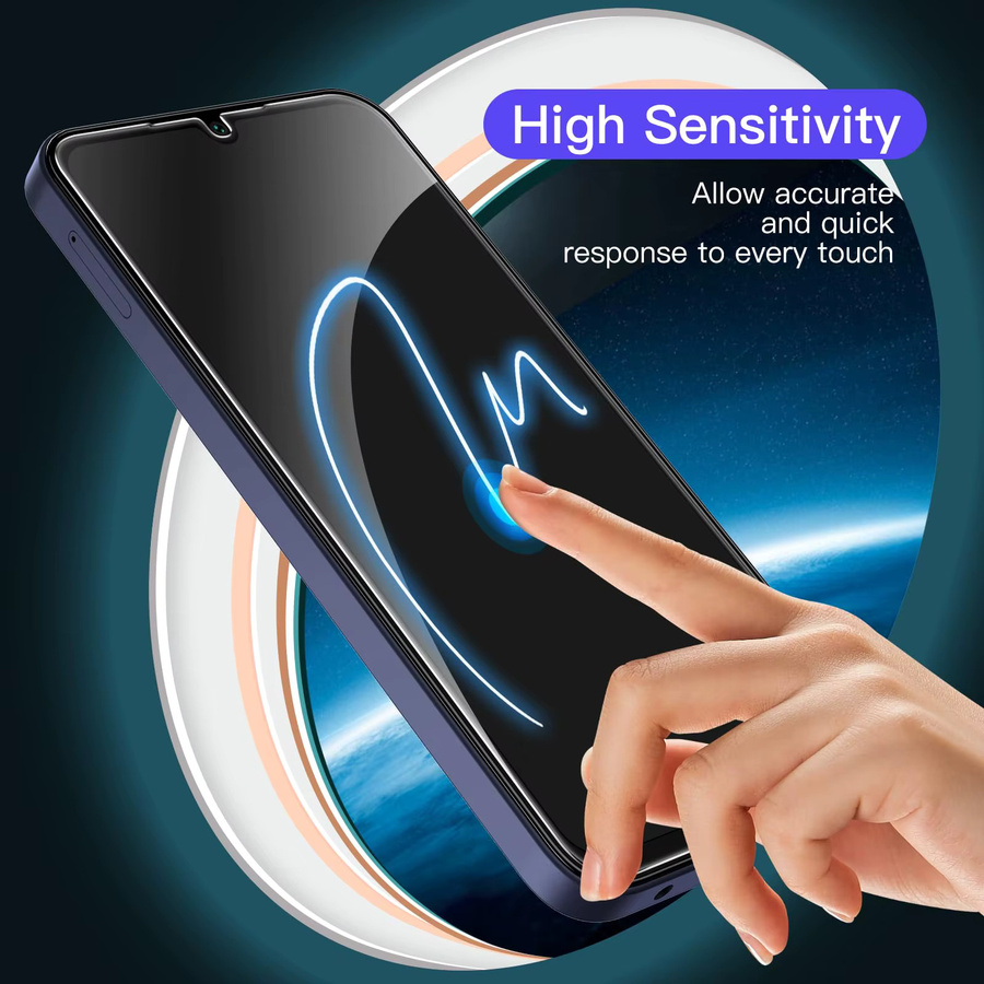 Samsung Galaxy A15 A16 A14 A13 A12 A11 4G 5G Displayschutzfolie aus gehärtetem Kristallglas, transparent - Bild 4