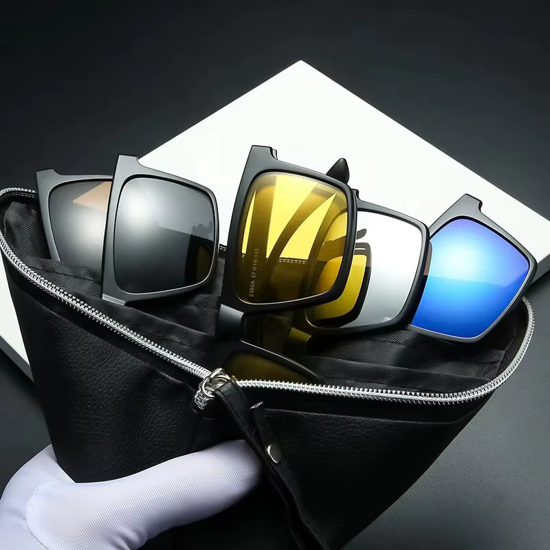NINJONA Sonnenbrille, quadratisch, Vollrand, Kunststoff, schwarz, Unisex - Bild 4