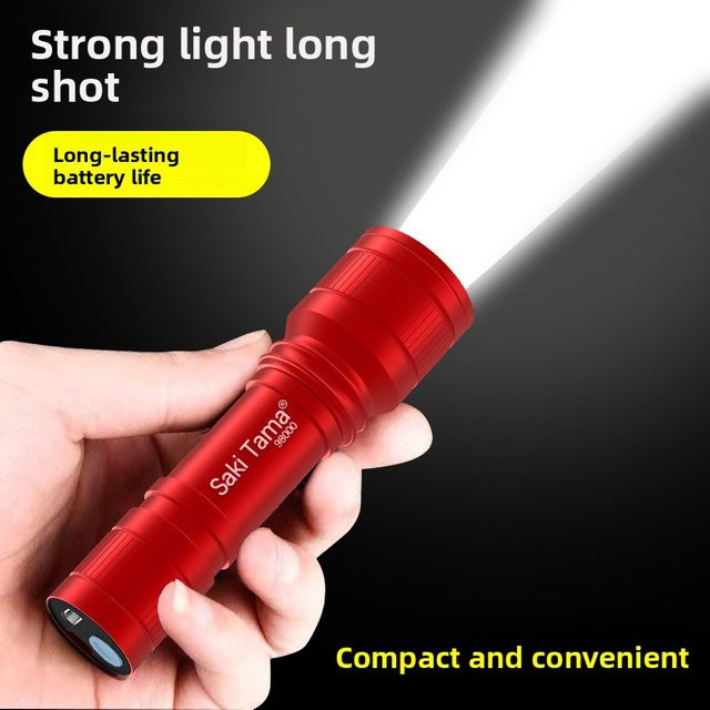 QHSPE USB wiederaufladbare LED-Mini-Taschenlampe mit hoher Helligkeit und multifunktionalem Arbeitslicht - Bild 1
