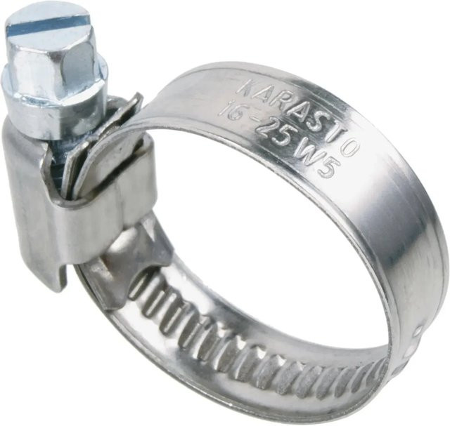 GEKA Schlauchschelle W5 aus Edelstahl in Silber, 2er Pack, Durchmesser: 16 - 25 mm, Bandbreite: 9 mm - Bild 1