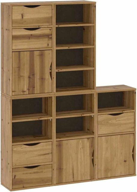 5er-Set vidaXL ODDA Beistellschränke aus Massivholz Kiefer in Braun, B/T/H: 40 x 24 x 79 cm - Bild 1