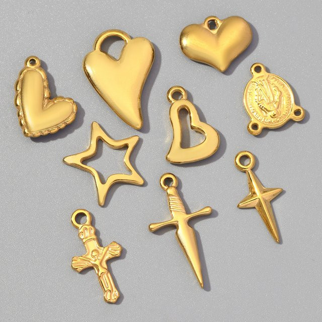 vnistar Anhänger Edelstahl, Gold, Damen - Bild 1
