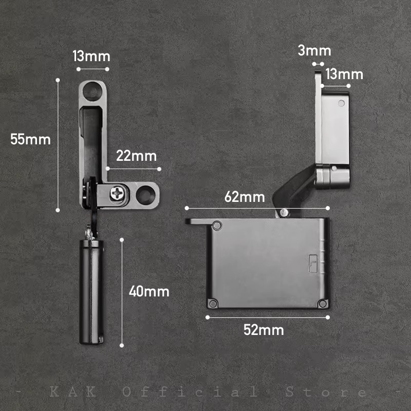 KAK 2 Stück Soft-Close Scharnier Set für Aluminiumrahmen- und Holztüren, 105 Grad, Braun - Bild 4